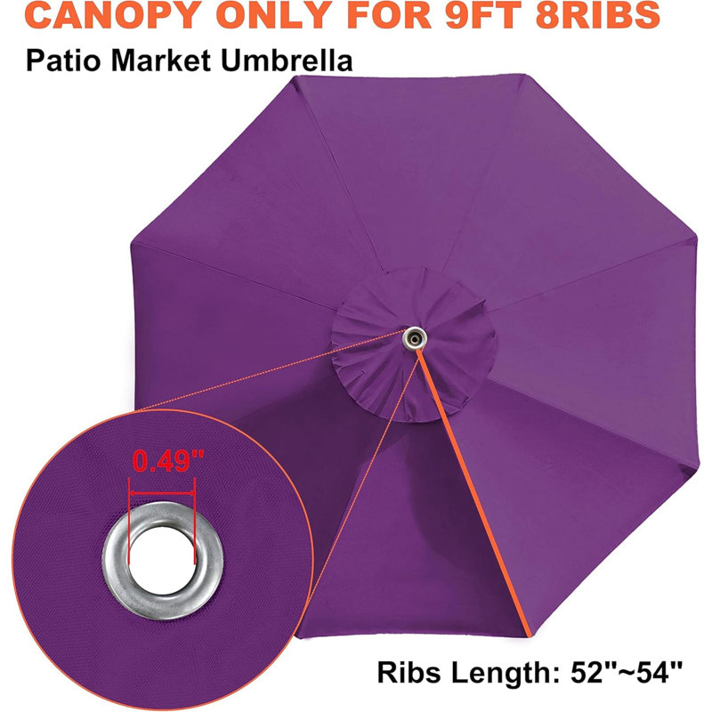 Housse de protection pour parapluie, H 3,15 po x l 7,32 po x P 12,32 po, Mauve