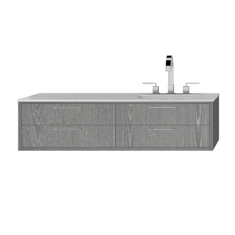 Gemelli 47.75'' W Single Bathroom Vanity Base, Silver Oak