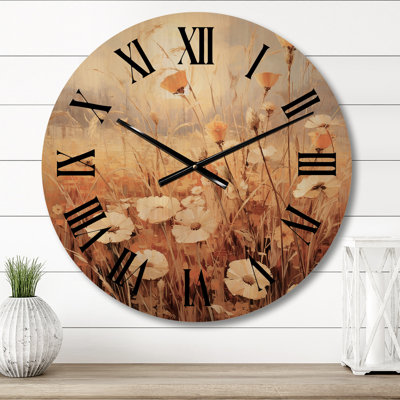 Horloge murale en bois massif Rivenburg