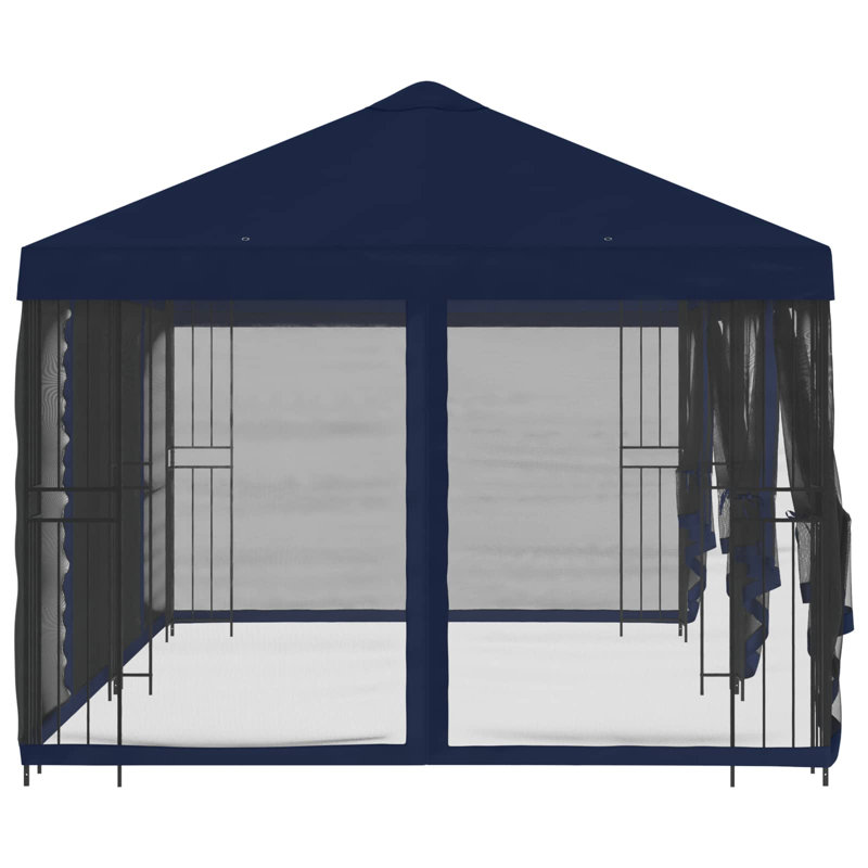 Vidaxl Gazebo Polyester And Steel, Blue