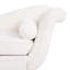 Chaise longue avec accoudoirs à volutes, support pour le dos confortable, éponge haute, pied en bouleau importé, revêtement doux de 28,01 po x l 68,74 po et H 28,59 po, pieds stables à rebond élevé, apparence élégante,-1699704095