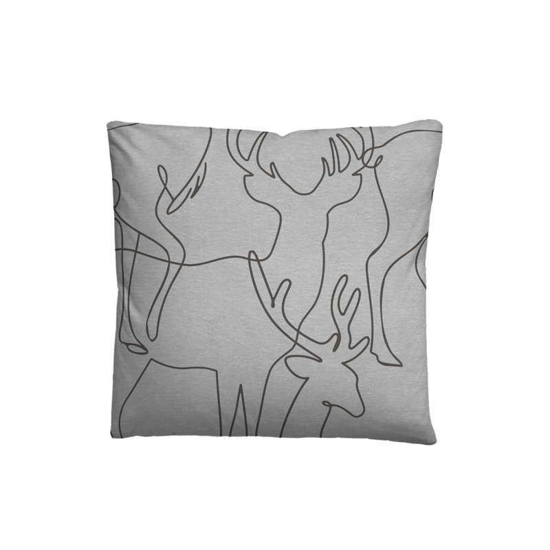 Biberna Melange-Flanell Bettwäsche 0840517 HIRS Cotton Animal Print Duvet Cover with Pillow Shams Included
