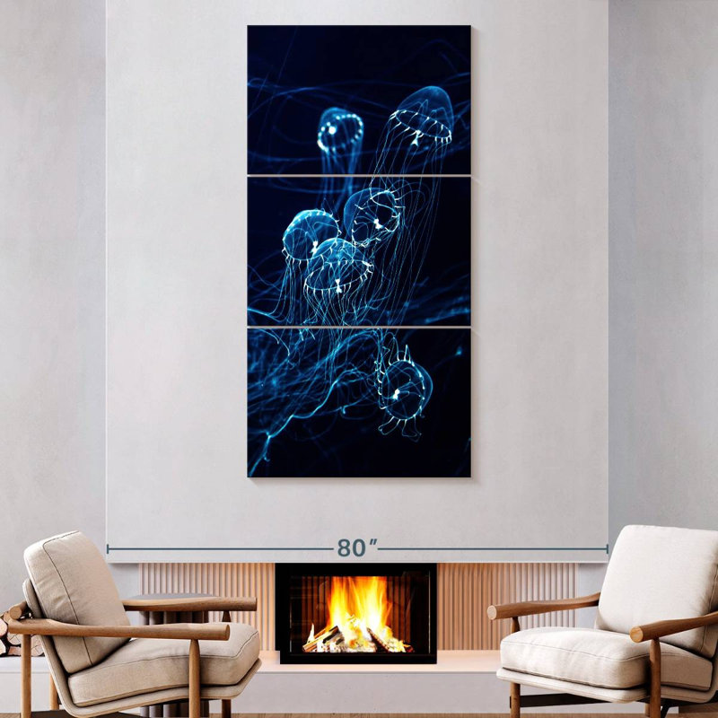 Glowing Jellyfish, 80" H x 39" W