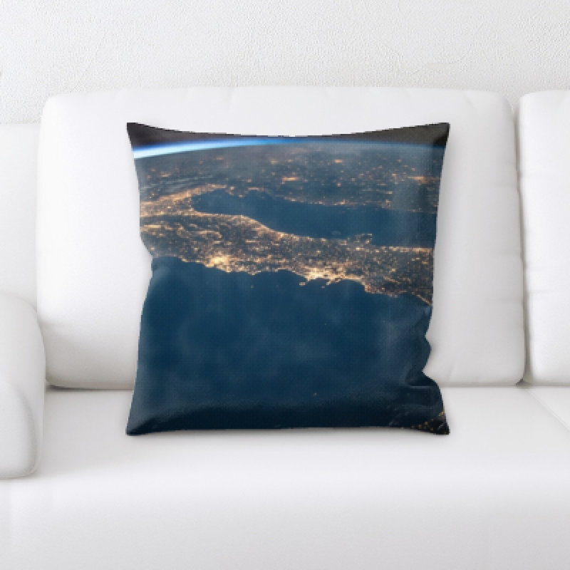 Earth Microsuede Reversible Throw Pillow