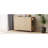 Farmhouse Wave Stripes Ash Veneer Kitchen Island On Wheels With Internal Storage Rack And Drop Leaf-111782304