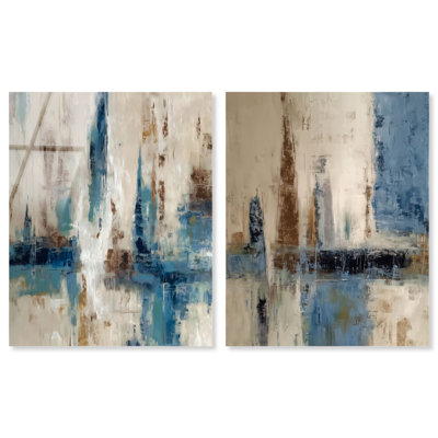 «Layers of Time Duo», ensemble d'art mural Boho par Art Remedy