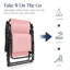  Très grand fauteuil rembourré pliant d'extérieur avec plateau latéral - rose bonbon-297969462