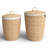 Seagrass Handmade Decorative and Functional Storage Basket with Liner and Matching Tops-2146496984