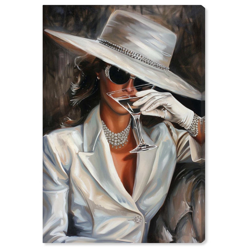 «Time for a Martini» par Art Remedy, Toile tendue, H 30 po x l 20 po, Toile tendue