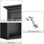  Armoire de rangement murale noire en bois avec portes et tablette réglable pour salle de bain, salon, cuisine et placard-130827613