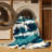 Washable Breaking Waves Hawaiian Area Rug-407217763
