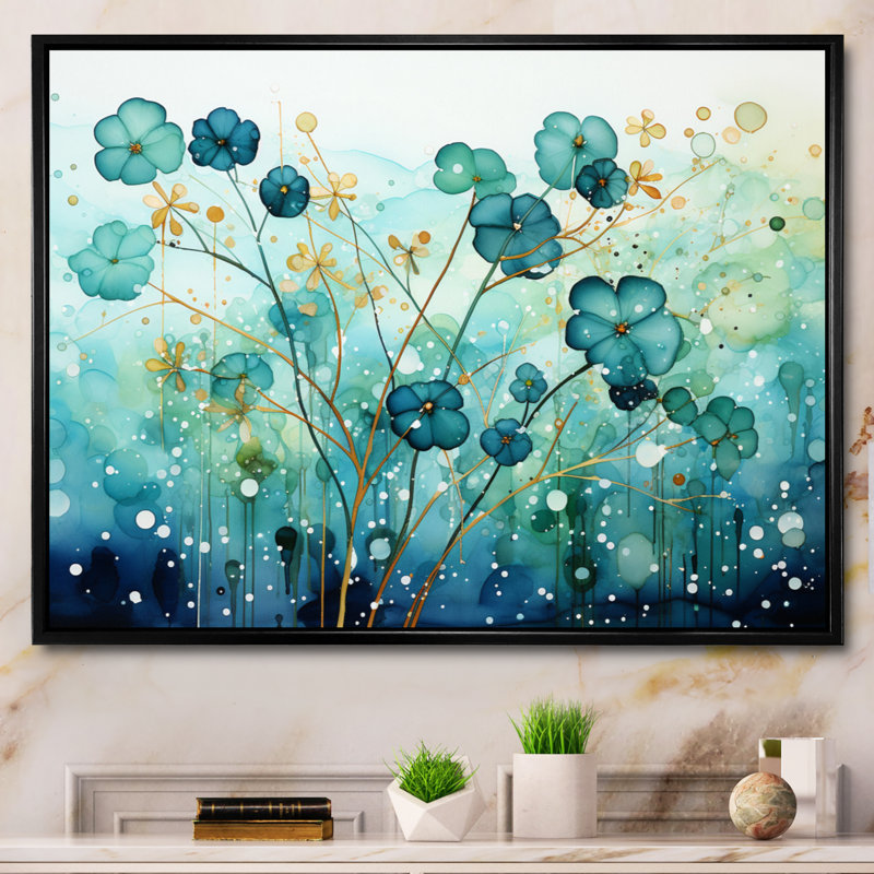 " Soothing Symphony ", 34" H x 44" W x 1.5" D, Black Floater Framed