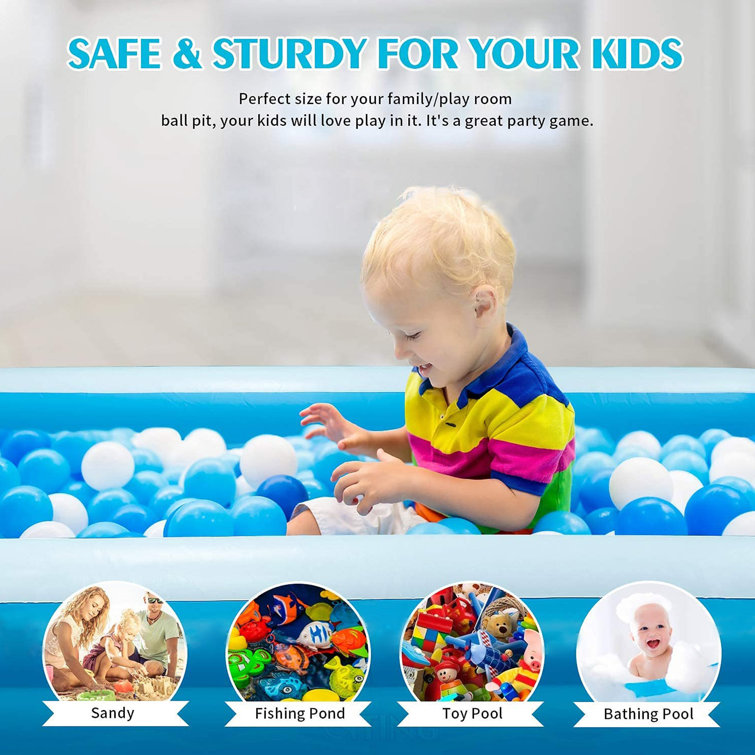 Zupora 2 ft. H x 10 ft. L x 6 ft. W Plastic Inflatable Pool Zupora