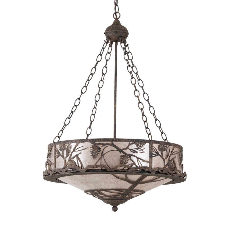 24" Wide Whispering Pines Inverted Pendant