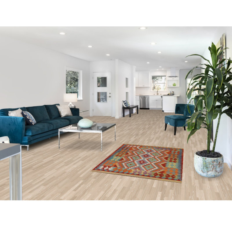 Tapis de vestibule réversible en laine Kilim