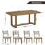 Ensemble de salle à manger Colgan, table de salle à manger à tréteaux avec chaises élégantes, chêne clair-1745912581