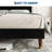 Corduroy Upholstered Platform Bed Frame with Headboard – Soft Black Fabric, Sturdy Metal & Wooden Slats Support, Noise-Free, Modern Low Profile, Easy Assembly – King Size-882825756-882825745
