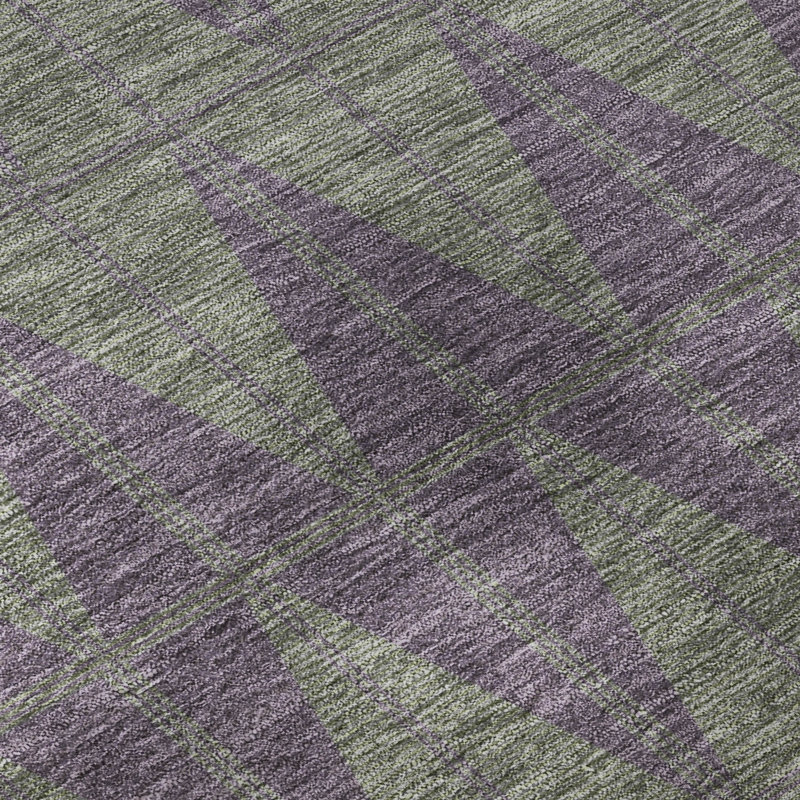 Tapis de qualité supérieure lavable à la machine Mayfield AMF2415, Prune, 8 pi x 10 pi