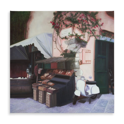 Kiosk in Italy Tablecloth - Romantic Architecture Design Decor