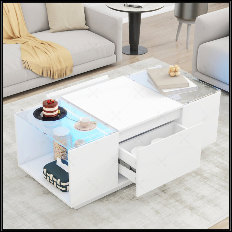 Table basse à DEL, Blanc