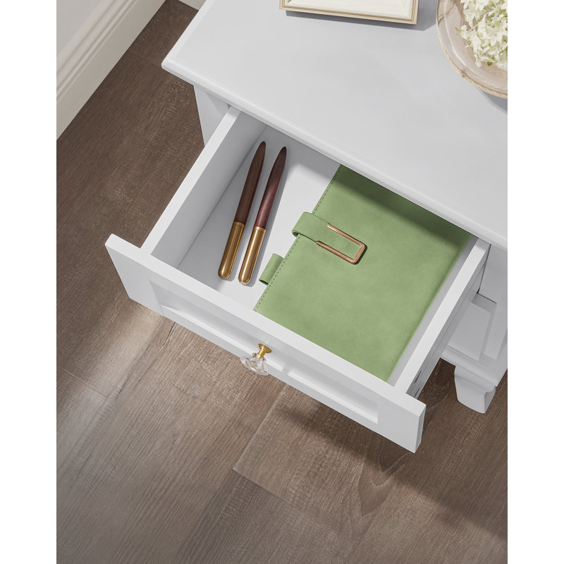 Yarmouth 2 Drawer Bedside Table, White