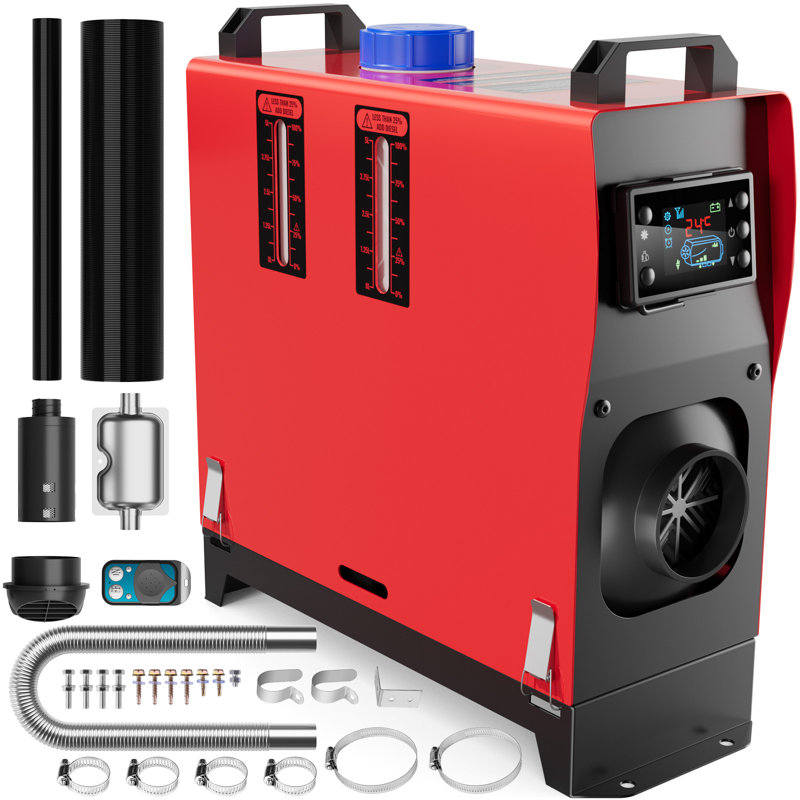 Chauffage d'air diesel 12 V 5 kW – Conception compacte tout-en-un avec télécommande et écran ACL