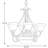 Lilly 7 - Light Steel Dimmable Chandelier
