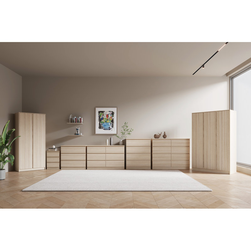 Braunstein 3 Door Wardrobe, Beige