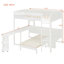 Lit d'économie d'espace, lit mezzanine double en bois massif