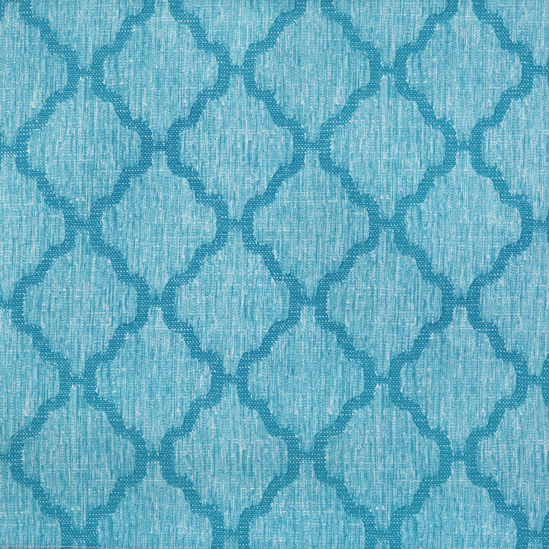 Rideau de cuisine Goldenberg, Turquoise, L 24 po x l 58 po