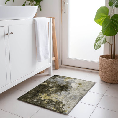 Tapis brun intérieur / extérieur lavable à la machine Chayden ACN1072