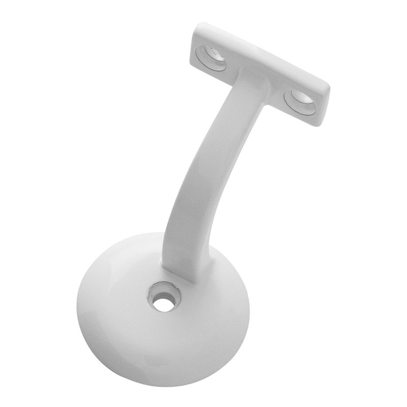 Support de balustrade, Nickel satiné, H 3,12 po x l 2,25 po x P 3 po