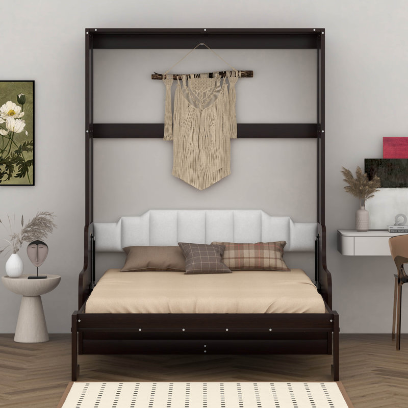 Grand lit escamotable avec coussin Araban, Espresso