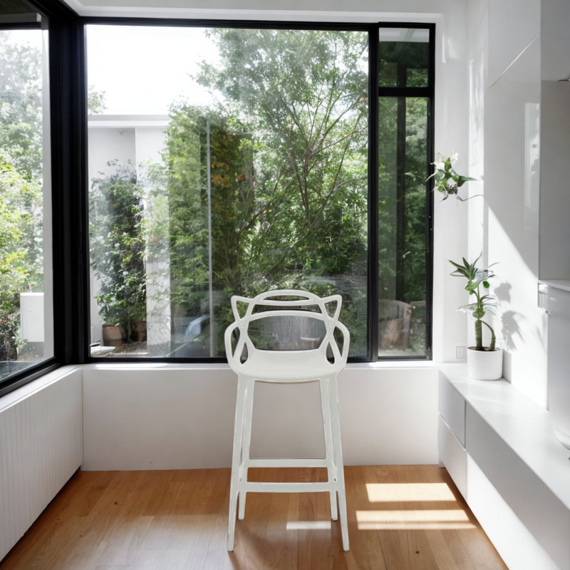 Tabouret de comptoir Reppek, Tabouret de comptoir (siège d'une hauteur de 26 p, Blanc