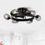 Ventilateur de plafond industriel 25,8 po avec télécommande, ventilateur de plafond 5 pales en ABS de petite taille pour salon, salle à manger, chambre à coucher, salle familiale, noir mat, 6 pièces E26 (n'inclut pas les ampoules)