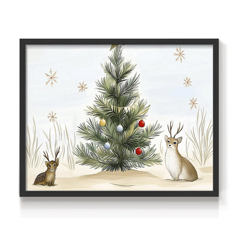 Chirstmas Art-CCL - Reproduction encadrée - Restickable, H 8 po x l 10 po, Noir, noir, noir, noir