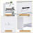 2-Drawer Shoe Cabinet With Flip Top Cushioned Stool 1 Hook 46.1" Width
