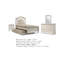 Ensemble de chambre à coucher double 4 pièces avec lit gigogne Jisoo, tête de lit à DEL, blanc perle-136068506