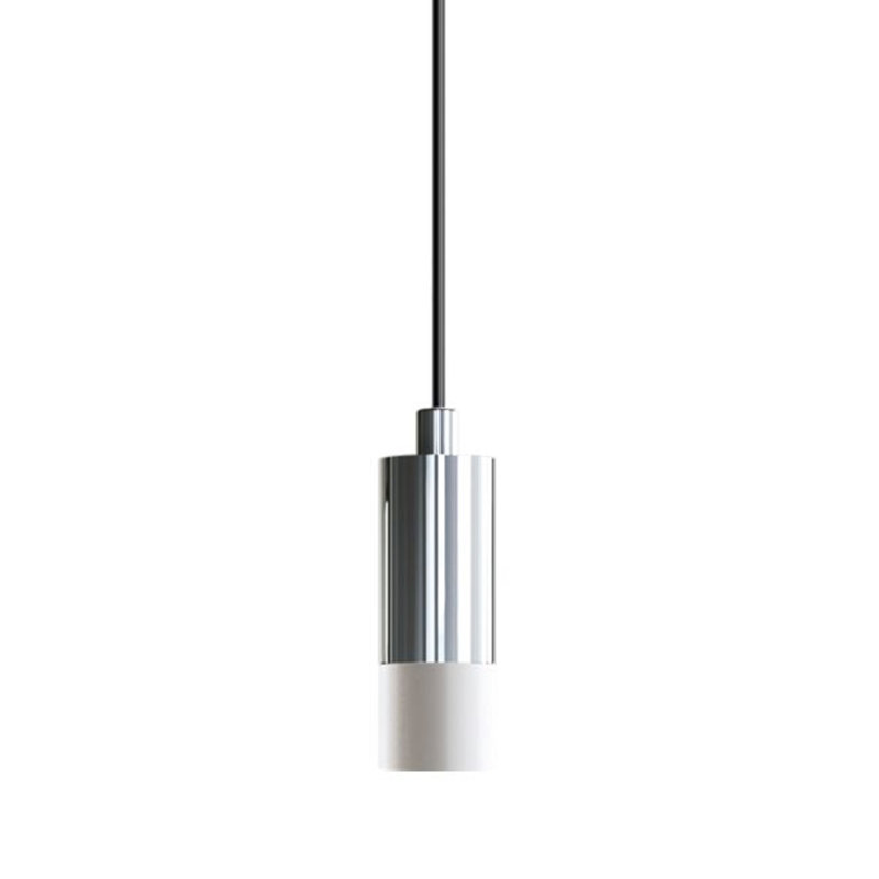 1 - Light Single Cylinder LED Pendant, White, 7" H x 1.1" W x 1.1" D