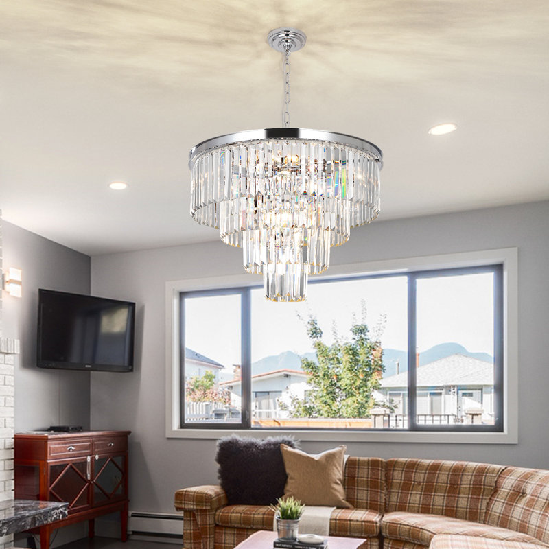 Chandelier, 45cm H 60cm W 60cm D, 4 Tiers