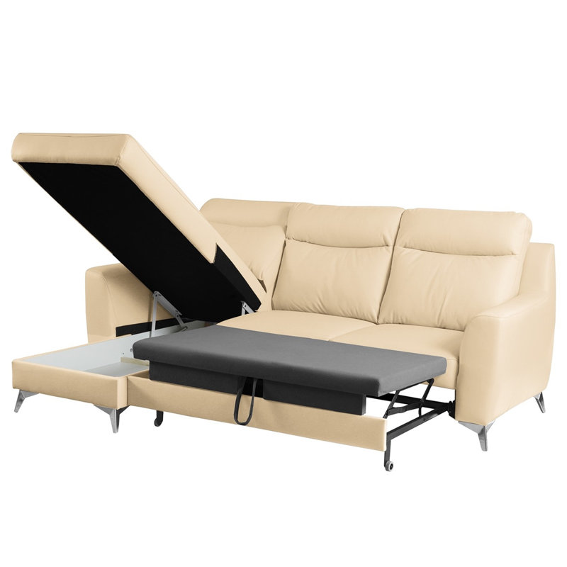 Fabiha 3 Seater Sofa Bed, Left Hand Facing, Beige