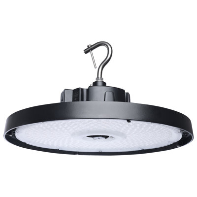 240/200/150 watts sélectionnable UFO High Bay 3K / 4K / 5K CCT sélectionnable 60/80/100 angle de faisceau sélectionnable finition noire 120-347 Volt