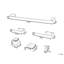 6-Piece Bathroom Hardware Set ZORRITOS with Towel Bars and Hooks Metal-2091358648