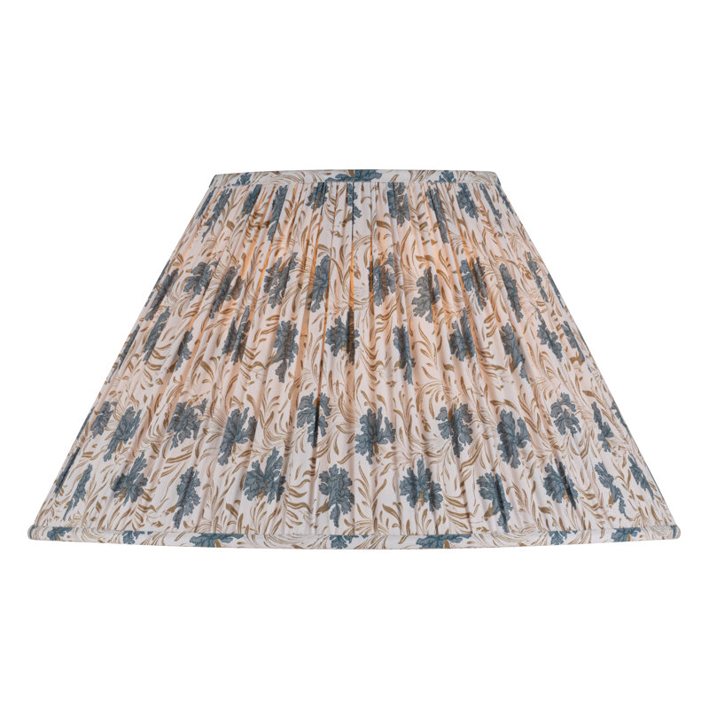 Abat-jour conique imprimé froncé, Bloom Slate
