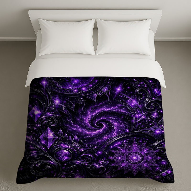 Housses de couette mauve, Lit simple