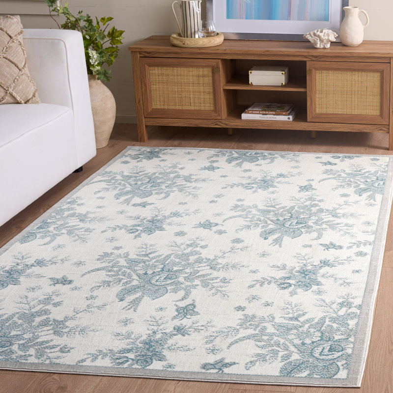Tapis d'intérieur floral Aria Performance, Rectangle 5 pi 1 po x 7 pi 3 po