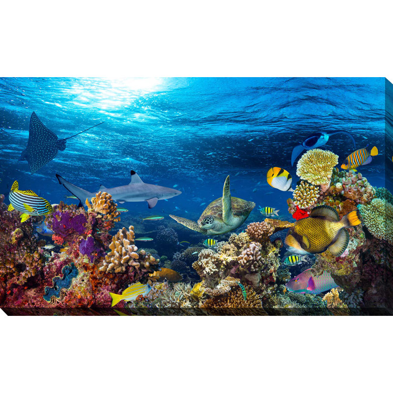 «Underwater», impression sur toile tendue, H 36 po x l 60 po x P 1,5 po