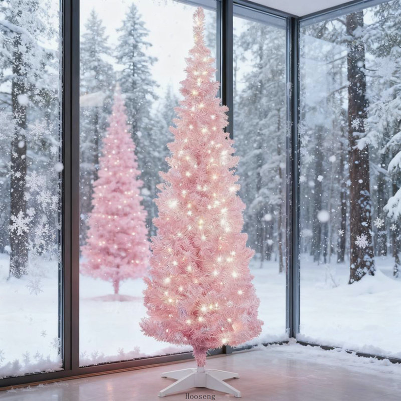 Arbre de Noël rose 5 pi