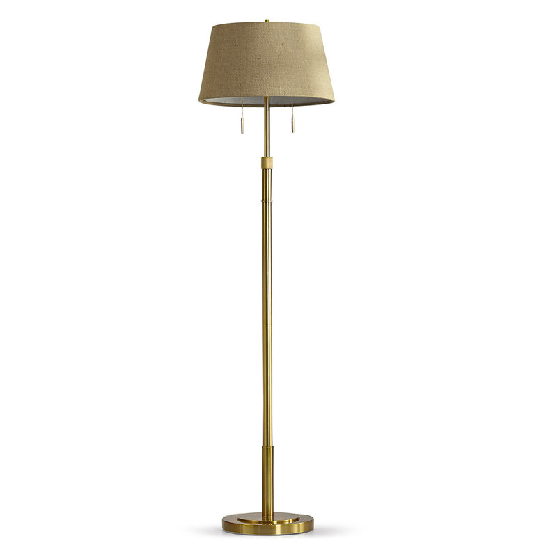 Lampe sur pied 67 po Maraman, Brun, Laiton antique