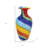 10" Rainbow Abstract Murano Style Glass Table Vase